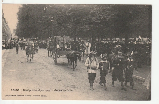 NANCY - CPA 54 - Cortège Historique 1909 - le groupe de Callot