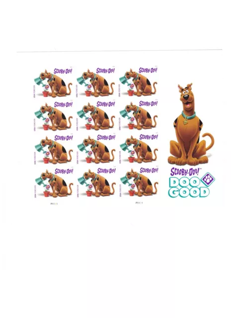 Scott # 5299, Scooby-Doo Doo Good-Pane of 12 Forever Stamp -2018-MNH