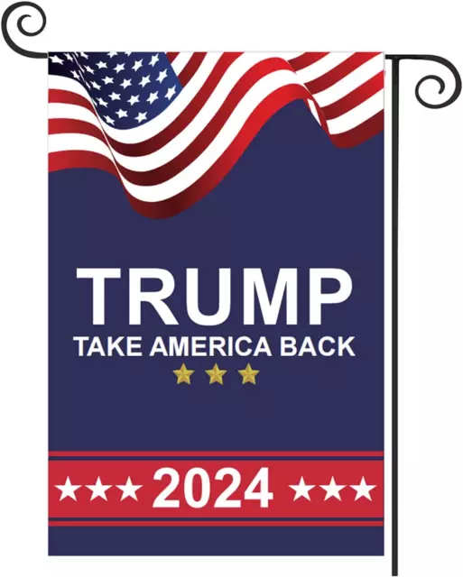 Trump Flag 2024 Take America Back Garden Flags Double Sided Donald Trump Preside