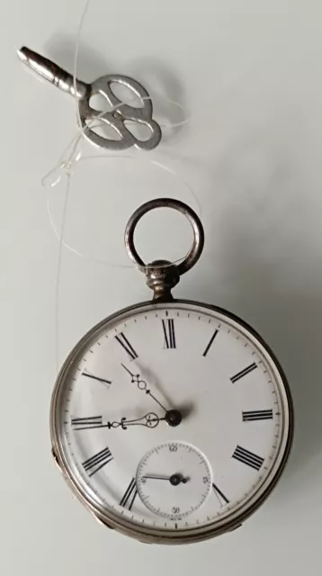 alte Herrentaschenuhr mit Schlüsselaufzug verm. um 1880 Argenta T.13 Frackuhr