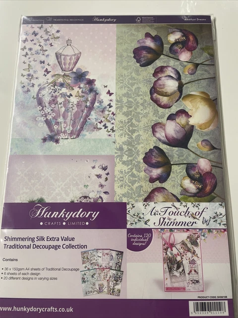 Hunkydory schimmernde Seide Mehrwertsammlung - Decoupage-Sammlung