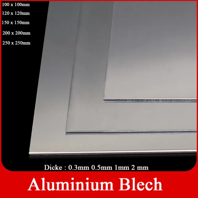 Alublech Alu Zuschnitt Platte Blech 1mm 2mm 3mm Aluminium