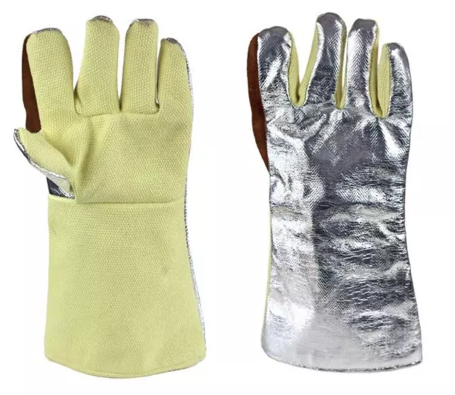 Heat Shield Glove MagnaShield Alum Preox back Pyrocore leather palm AKG16WSK