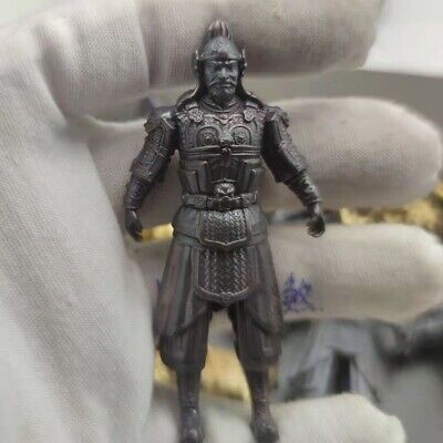 7cmChinese Old Bronze Copper Statue Hand Carved Armored general将军80108