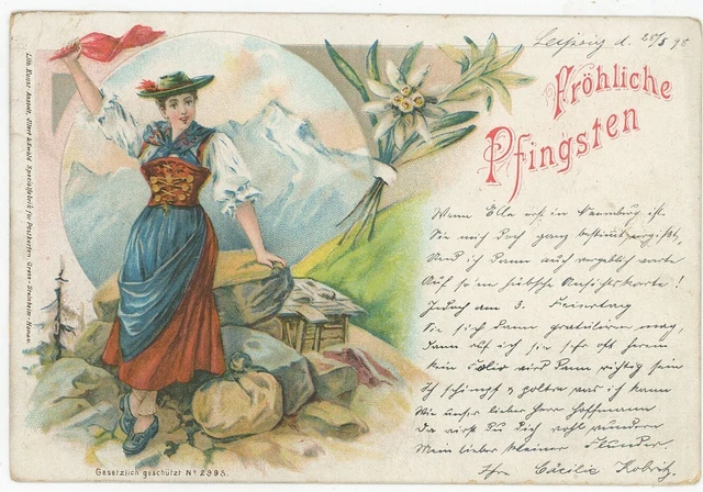 Deutsches Reich Postkarte LIPSIA Privatpost Leipzig 1898