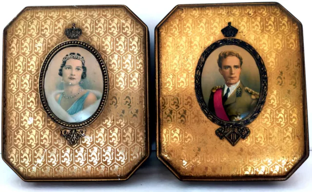 Superbes boîtes COTE D 'OR  Léopold III de Belgique et Reine Astrid  1926