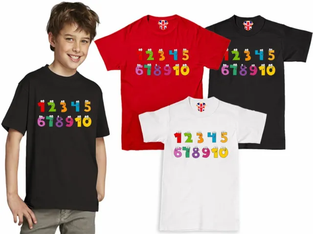 Maglietta T-shirt Scuola Bambini Ragazzi Ragazze Numero Colorato Giorno 2022 Simboli Matematica