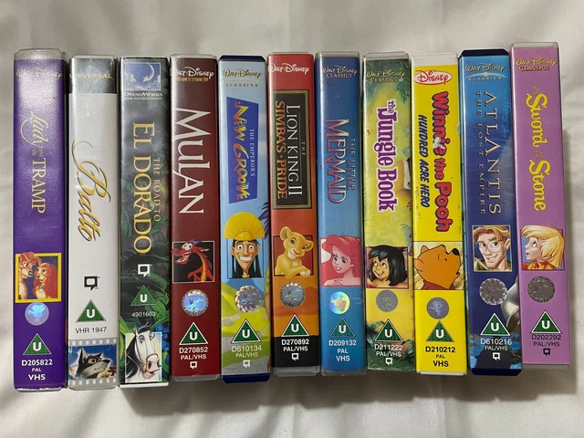 BUNDLE OF 11 Disney Classic VHS Video Tapes Lion king Jungle Book mulan