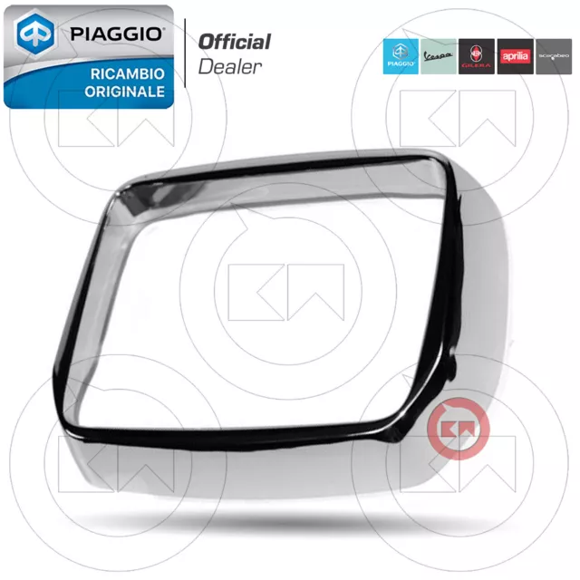 Cornice Ghiera Cromata Fanale Faro Originale Piaggio Vespa S 4T Ie 125 2009-2011