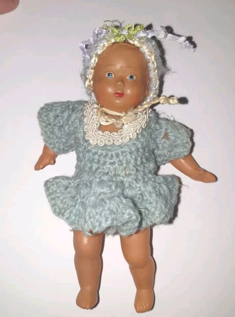POUPÉE ANCIENNE TÊTE en tissu peint EUR 35,00 - FR