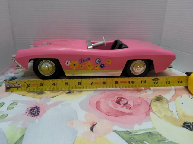 Vintage Topper Dawn Doll Convertible Car 1970 Pink w/ Decals Good Condition