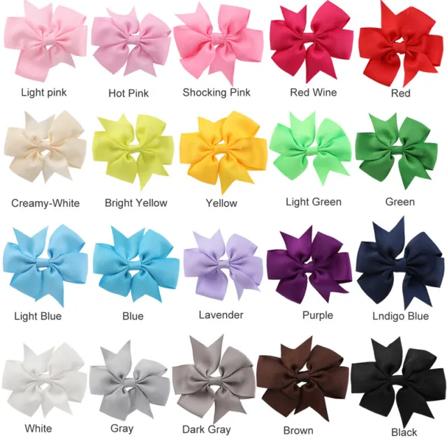 40 Pcs in Pairs Boutique Hair Bows Clips Accessories For Girls Toddlers Kids USA