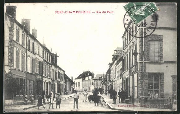 CPA Fere-Champenoise, Rue de Pont, view from 1908 rue