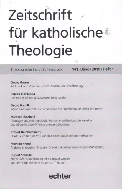 Zeitschrift für katholische Theologie 2019 Heft 1