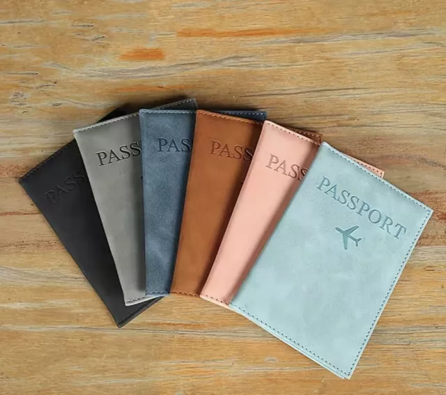 Reisepass Hülle Passport Etui Reise Brieftasche PU Leder Pass Mappe Ausweis