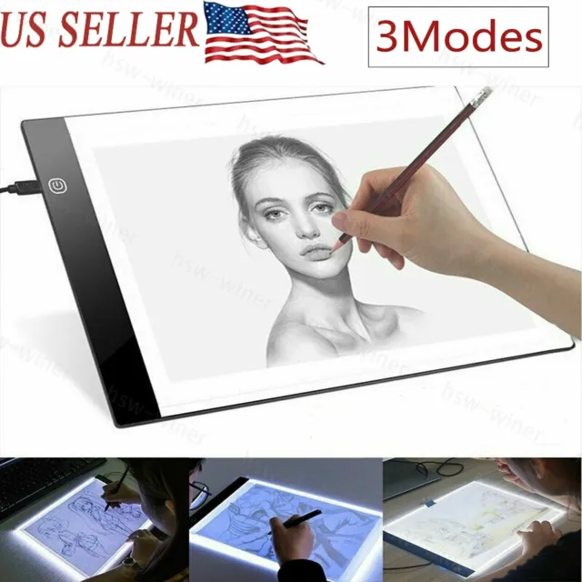 A4 LED Tracing Light Box Board Art Tattoo Drawing Copy Pad Table Stencil Display
