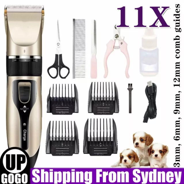 11XPet Dog Animal Hair Clipper Grooming Trimmer Professional Electric Shaver Kit