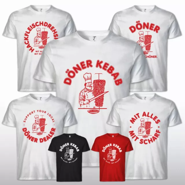 DÖNER KEBAB Fun T-Shirt Kult Geschenk für Drehspiess Pizza Fans Spruch Lustig