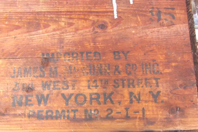 Vintage John Begg Blue Cap Scotch Whisky Wooden Crate Box Scotland NY Import 3