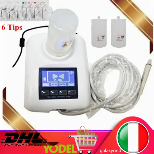 Ablatore Ultrasuoni Dental Piezo Scaler Fit for EMS +2 flaconi +manipolo + 6Tips