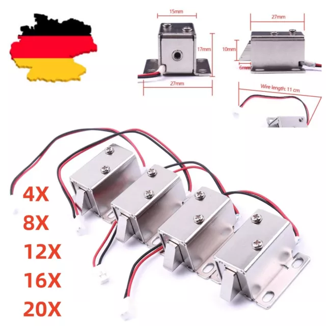 4-20X Elektroschloss DC12V Elektromagnetische Verriegelungstür Schrank Schublade