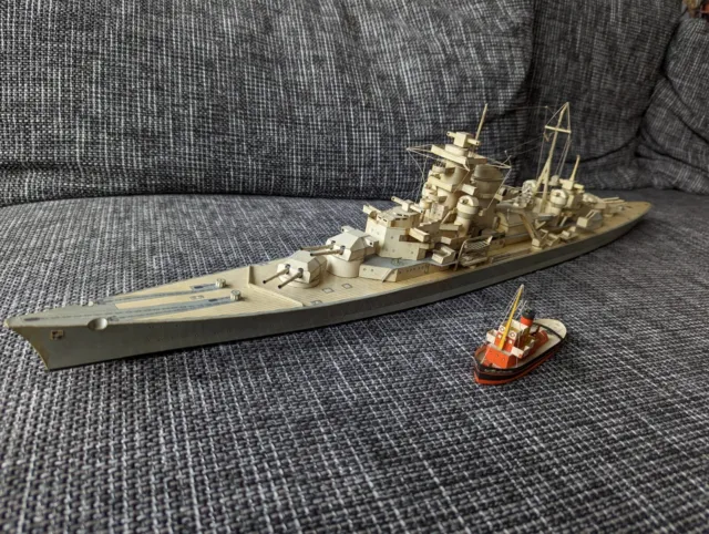 Möwe Verlag Wilhelmshavener Modellbaubögen Admiral Hipper - Blücher 1:250 gebaut