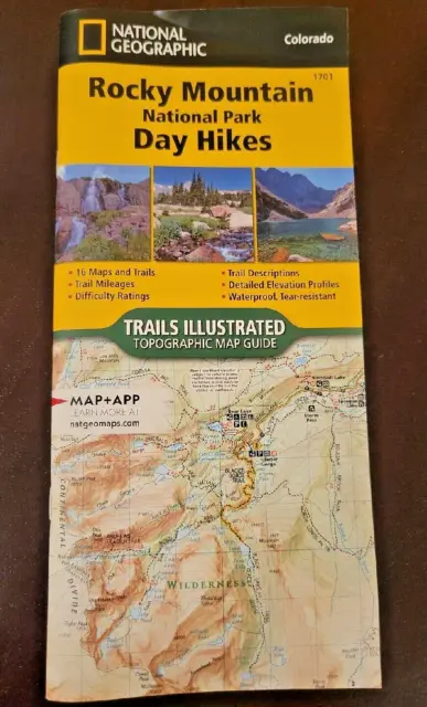 National Geographic Rocky Mountain National Park Day Hikes Topo Map Guide #1701
