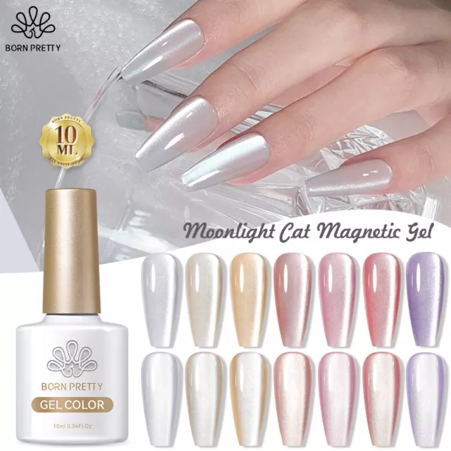 BORN PRETTY 10ml Moonlight Cat Magnetic Gel Nail Polish Soak Off UV LED Gel DIY