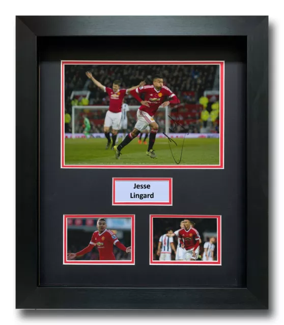 Jesse Lingard Hand Signed Framed Photo Display - Manchester United - Autograph.