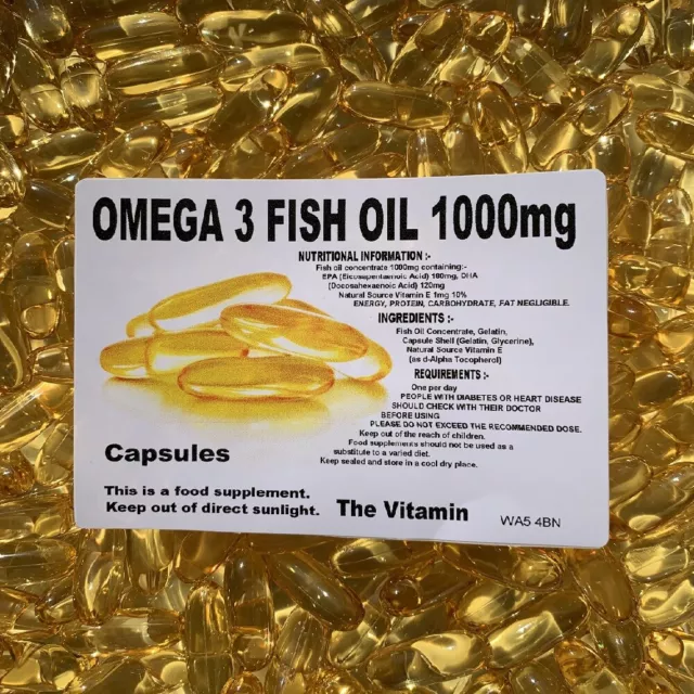 Das Vitamin Omega 3 Fischöl 1000mg 365 Kapseln - verpackt