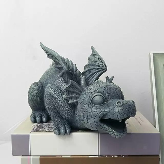 Statue de Jardin Extérieur Dragon en Pierre Naturelle 70cm