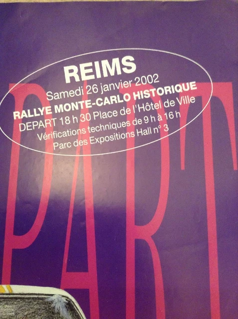AFFICHE : 1er RALLYE MONTE-CARLO HISTORIQUE by RENEVEY Georges: Très