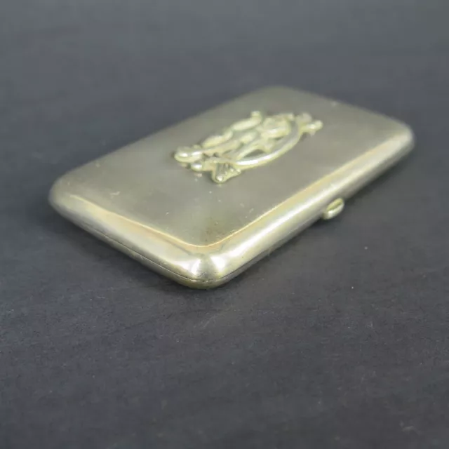Small Vintage Ladies Russian Made .84 Silver Cigarette Case with Monogram 3