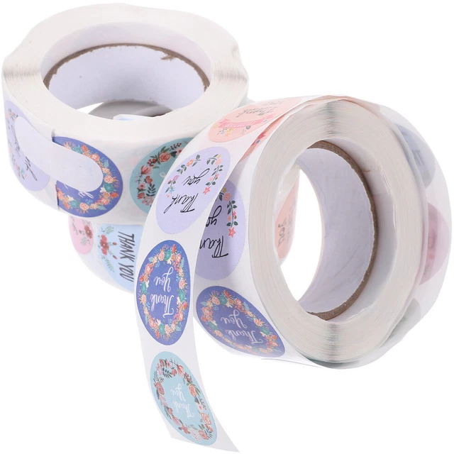 3 Rollen von Versiegelung Danke Dekorative Geschenkaufkleber für Geschenk 3