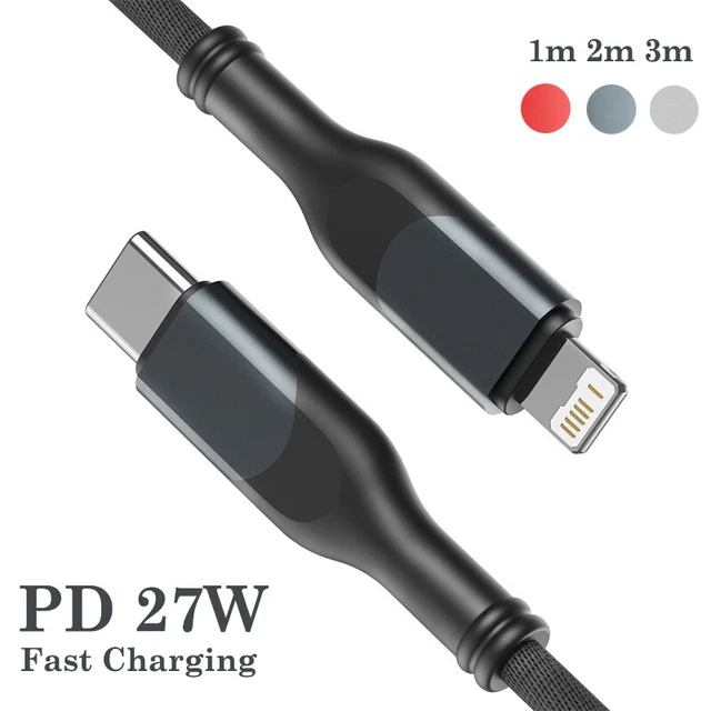 USB C to iPhone XS XR 14 13 12 11 Pro PD 27W Type C Fast Charging Charger Cable