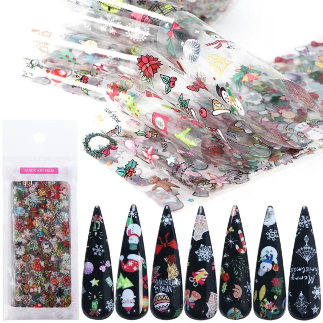 Christmas Nail Foils | Mixed Nail Art | Transfer Foil | Wraps | Decal | Stickers