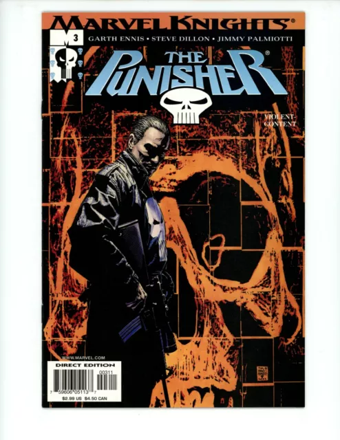 Punisher #3 2001 VF/NM Marvel Knights Tie in Garth Ennis Tim Bradstree Comic