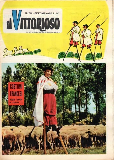 [MAB35] rivista a fumetti VITTORIOSO anno 1960 numero 35