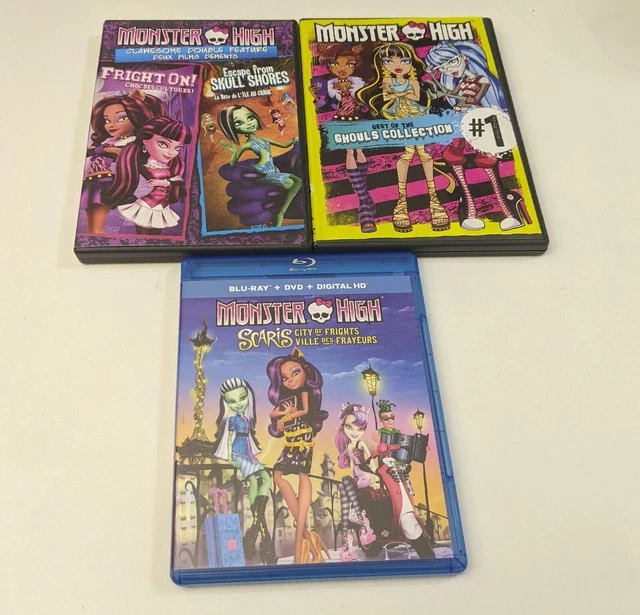 LOT OF 11 Monster High DVDs And Bluray Double Features,