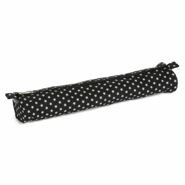 HobbyGift Extra Large Pin Case - Soft - Matt PVC - Black Star Design - Knitting