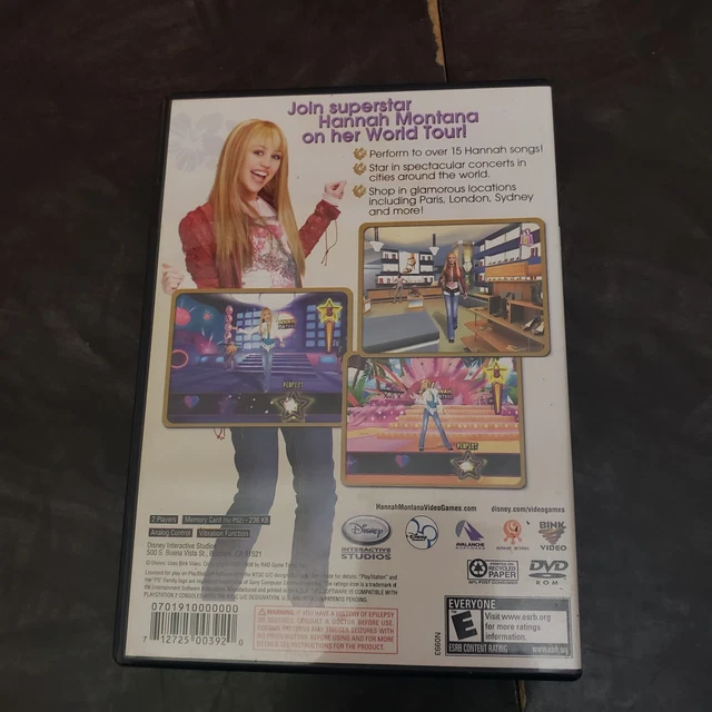 Jeu Hannah Montana World Tour PS2 - Complet PAL FR - Très Bon État