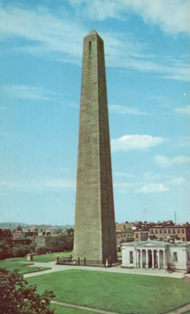 Postcard MA Charlestown Bunker Hill Monument Unposted Chrome Vintage PC G3943