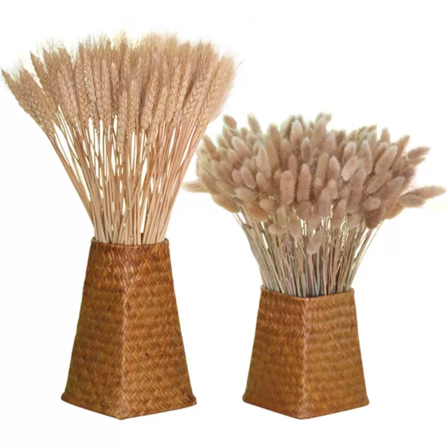 Rattan Woven Flower Vase Dried Flower Planter Handmade Home Table Decor Ornament