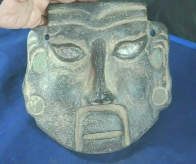 Máscara peruana de ídolo inca - tallada en piedra 2