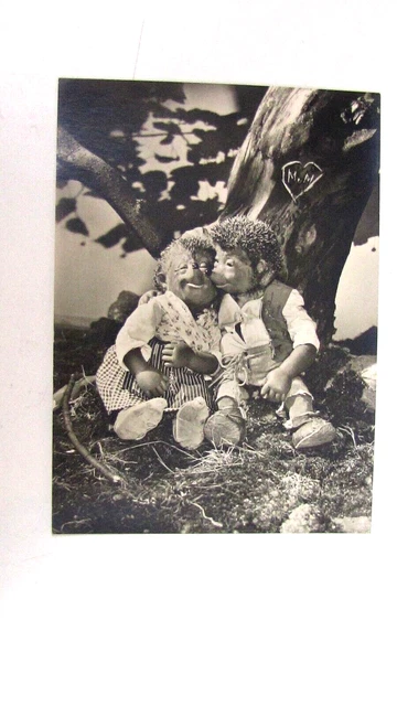 Cpa Allemagne Mecki Herisson Amoureux Bd Marionnette 1950 Diehl N° 10 Puppet