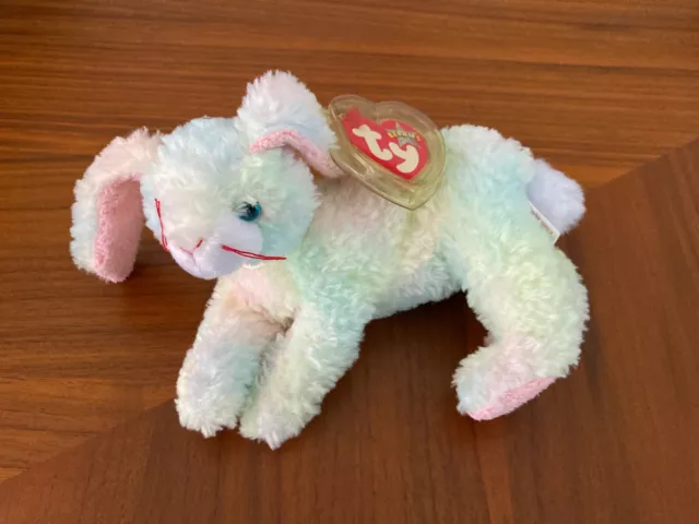 Ty Beanie Baby Cottonball with tags 2001 bunny rabbit