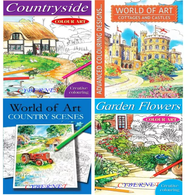 Adult Art Colour Therapy Colouring Book Books Anti-Stress WORLD OF ART ALL AGES