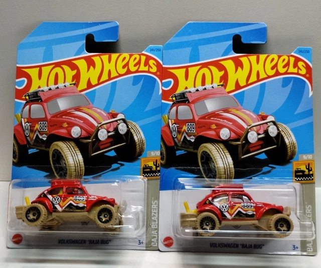 2X 2023 HOT Wheels 241 Volkswagen Baja Bug Q Case Treasure