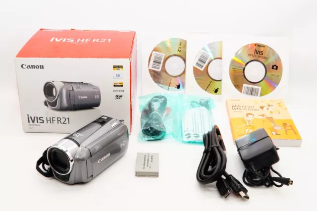 TOP MINT in box CANON HF-R21 Digital Video Camera works fine From JAPAN