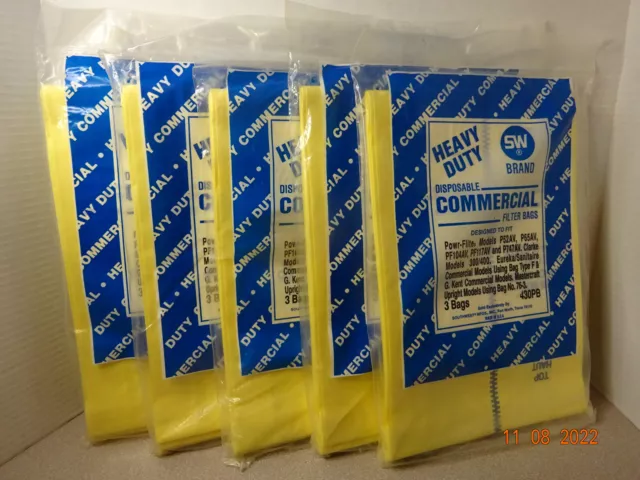 Lot of 16, Commercial Heavy Duty Vacuum Bags 430PB for Eureka/Sanitaire & others